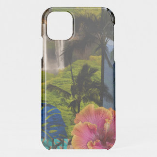 Opaeka'a Falls, Kauai Hawaiian Collage Clear iPhone 11 Case
