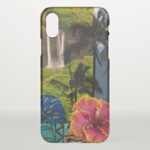 Opaekaa Falls Kauai Hawaiian Collage iPhone X Case