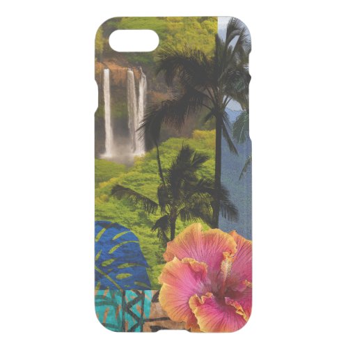 Opaekaa Falls Kauai Hawaiian Collage iPhone SE87 Case
