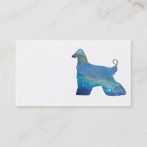 Customizable Opal Afghan Hound Business Cards