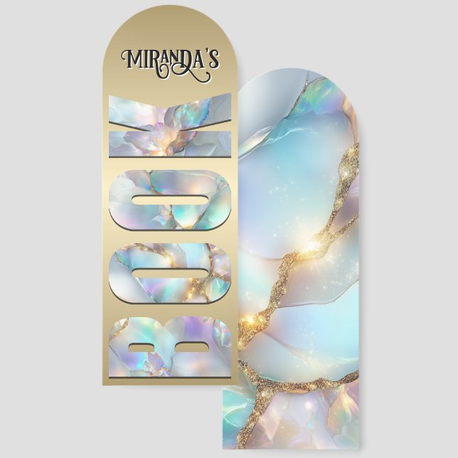 Opal and Gold  Bookmarks (Front & Back)