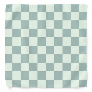 Opal and Honeydew Checkerboard Bandana
