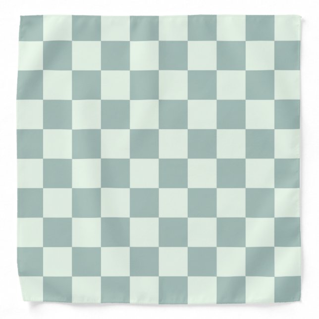 Opal and Honeydew Checkerboard Bandana (Front)