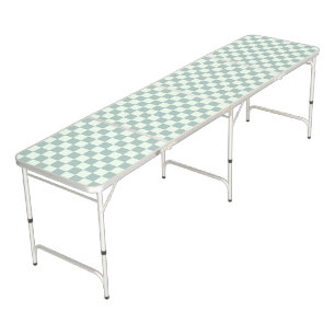 Opal and Honeydew Checkerboard Beer Pong Table