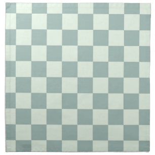 Opal and Honeydew Checkerboard Cloth Napkin