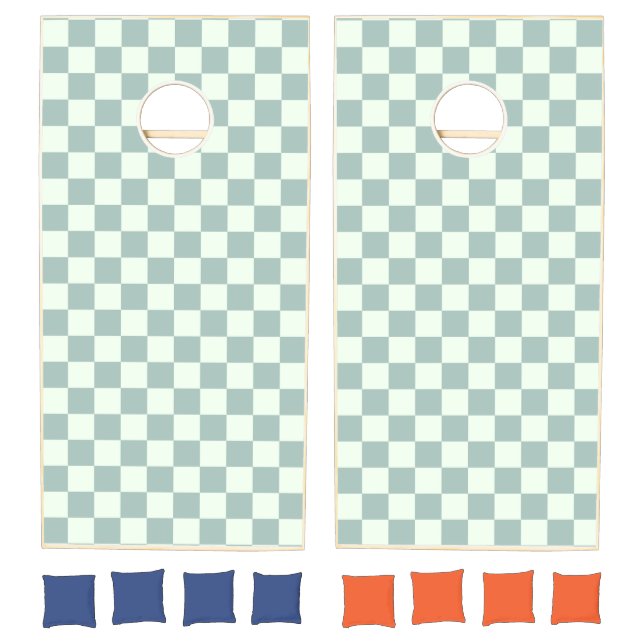 Opal and Honeydew Checkerboard Cornhole Set (Set)