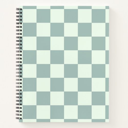 Opal and Honeydew Checkerboard Notebook
