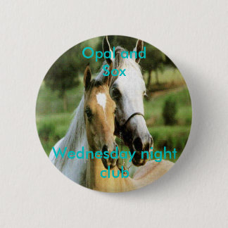 Opal and Sox, Wednesday night club Pinback Button