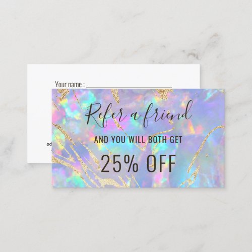 opal background referral card