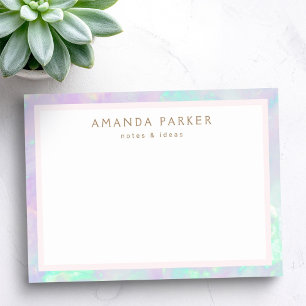 Opal colored border trendy chic post-it notes