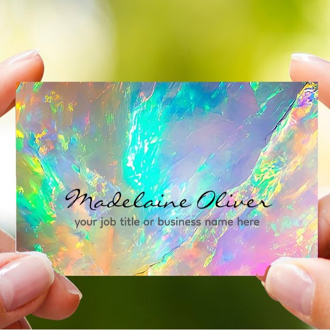 Opal Colored QR Code Modern  Business Card (Creator Uploaded)