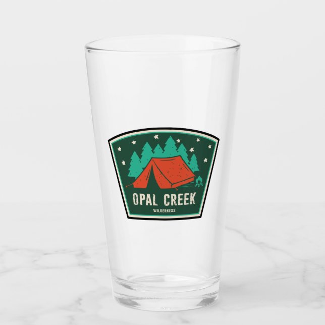 Opal Creek Wilderness Oregon Camping Glass (Front)