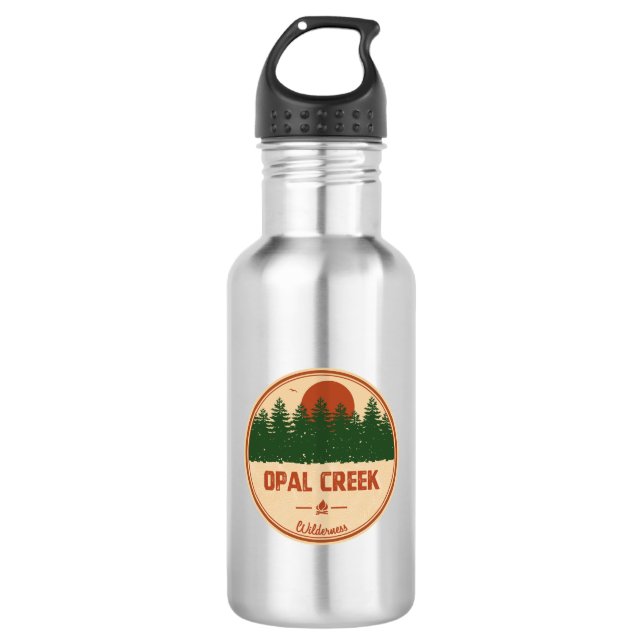 Opal Creek Wilderness Oregon Stainless Steel Water Bottle (Front)