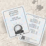 Opal Crystal Ball Psychic Medium Tarot Reader Flyer<br><div class="desc">Invite clients into a world of insight and intuition with this Mystic Psychic Reading Event Flyer. Featuring an enchanting crystal ball illustration framed by a soft iridescent background, this flyer is perfect for promoting grand openings, psychic fairs, tarot events, pop-up readings, or metaphysical workshops. The front highlights your name, call-to-action,...</div>