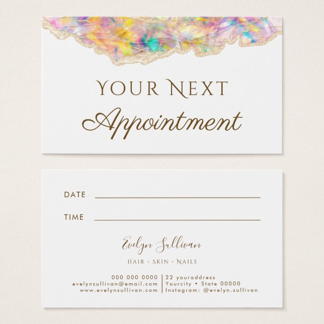 opal design Appointment Card (Front & Back)