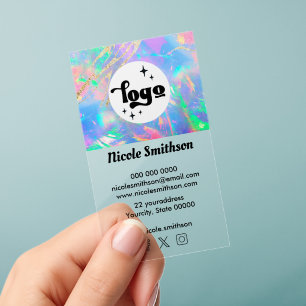 opal design clear business cards