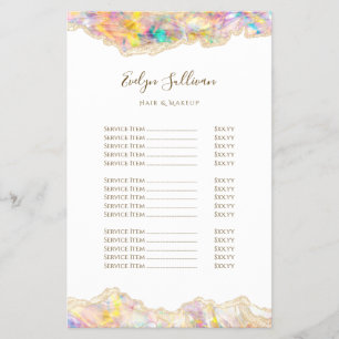 Opal design price list flyer