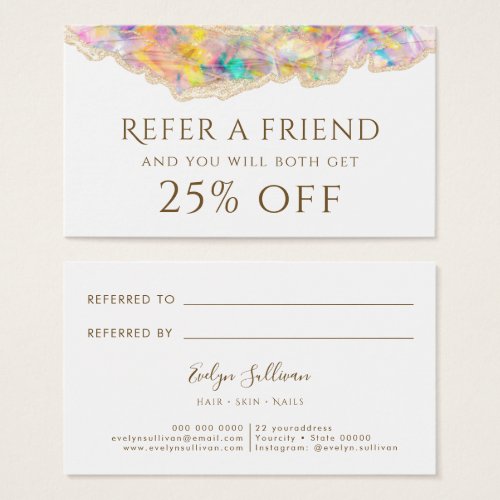 Opal design Referral Card