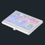 opal faux glitter  business card case<br><div class="desc">elegant modern business card case</div>