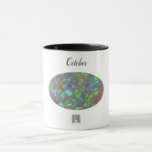 Opal Gem All Colors Coffee Mug October Birthstone
