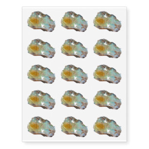 Opal Gemstone Crystal Mineral Specimen Design Temporary Tattoos