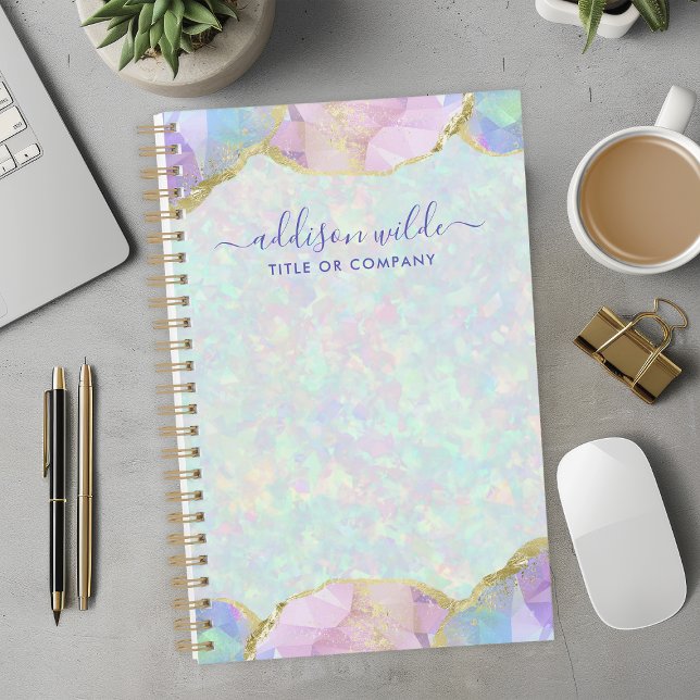 Opal Gemstone Pastel Iridescent Modern Business Planner (Creator Uploaded)