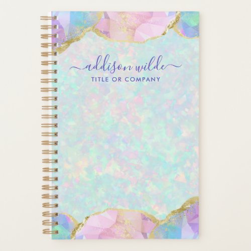 Opal Gemstone Pastel Iridescent Modern Business Planner