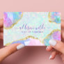 Opal Gemstone Pastel Iridescent Modern Elegant Business Card