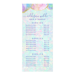 Opal Gemstone Pastel Modern Price List Rack Card
