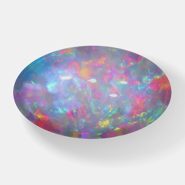 opal gemstone photo background paperweight (Front)