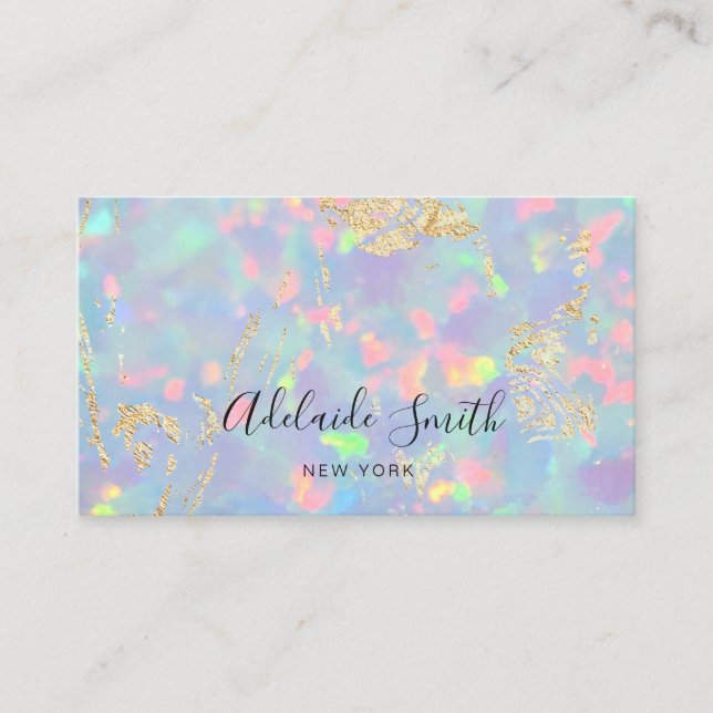 opal gemstone photo business card (Front)