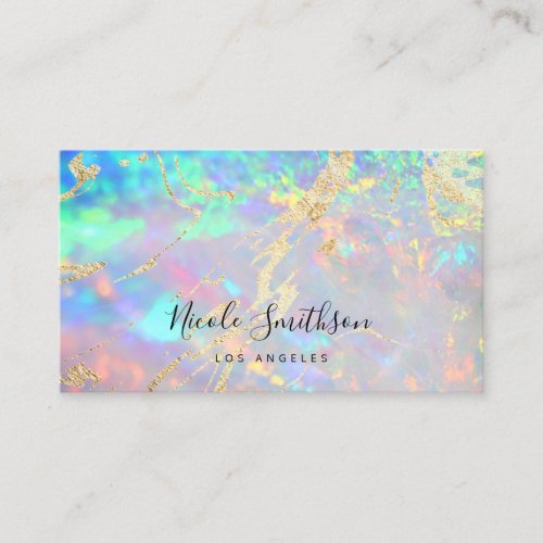  opal gemstone photo business card