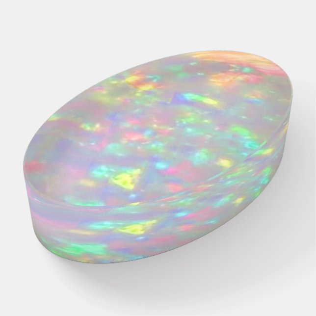 opal gemstone photo paperweight (Angled)