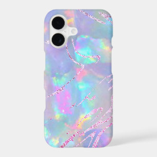 opal gemstone purple faux foil iPhone 17 case