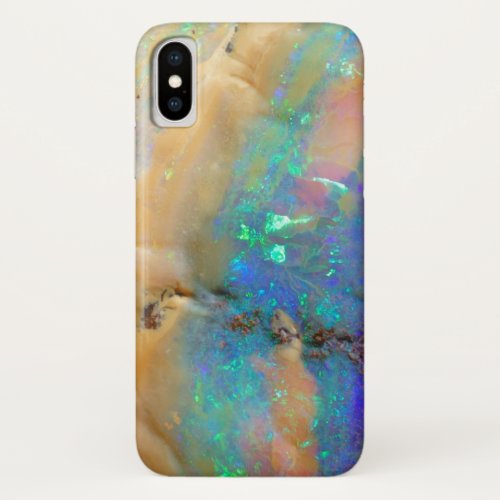 Opal Gemstone Rock Mineral Photo Print iPhone X Case