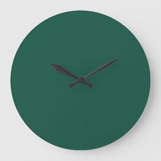 Opal Green Solid Color Large Clock (Front)