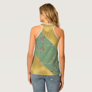 Opal Grey & Gold Women's Tank Top