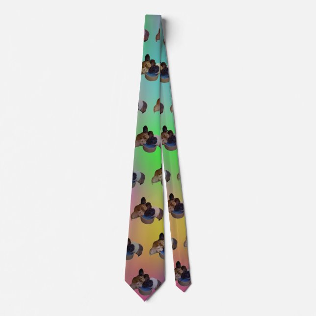 Opal Guinea Pigs Pattern, Neck Tie (Front)