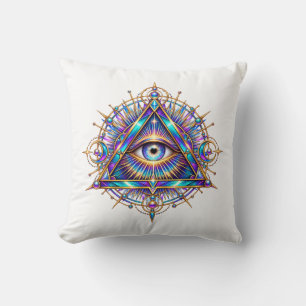 Opal Halo Eye Throw Pillow