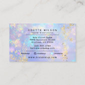 Opal Holographic Hair Braider Stylist  Business Ca Business Card (Back)
