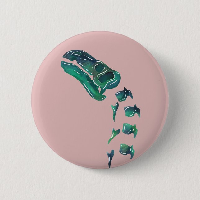 Opal Iguanodon Dinosaur Button (Front)