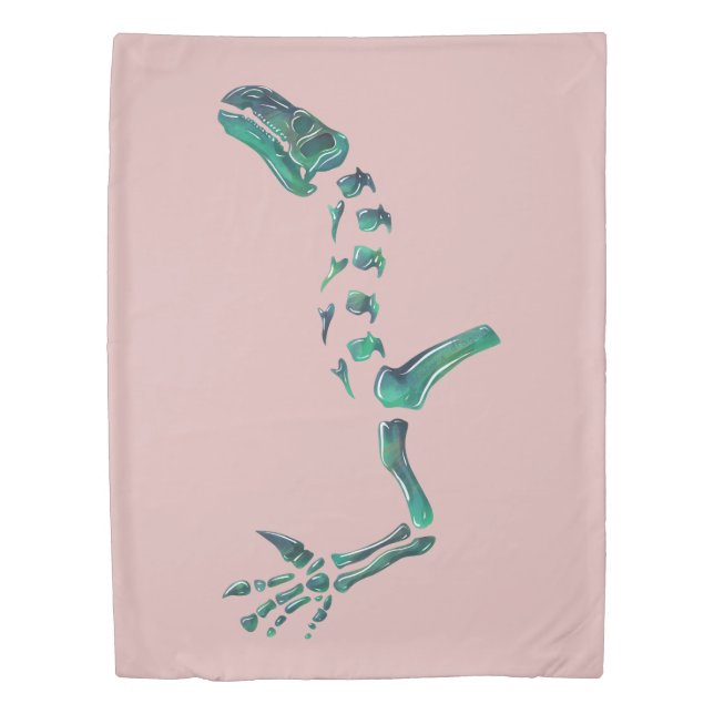 Opal Iguanodon Dinosaur Duvet Cover (Front)