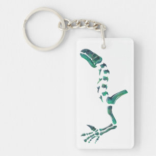 Opal Iguanodon Dinosaur Keychain