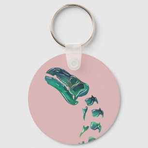Opal Iguanodon Dinosaur Keychain