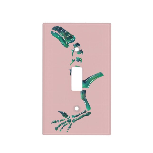 Opal Iguanodon Dinosaur Light Switch Cover (Front)