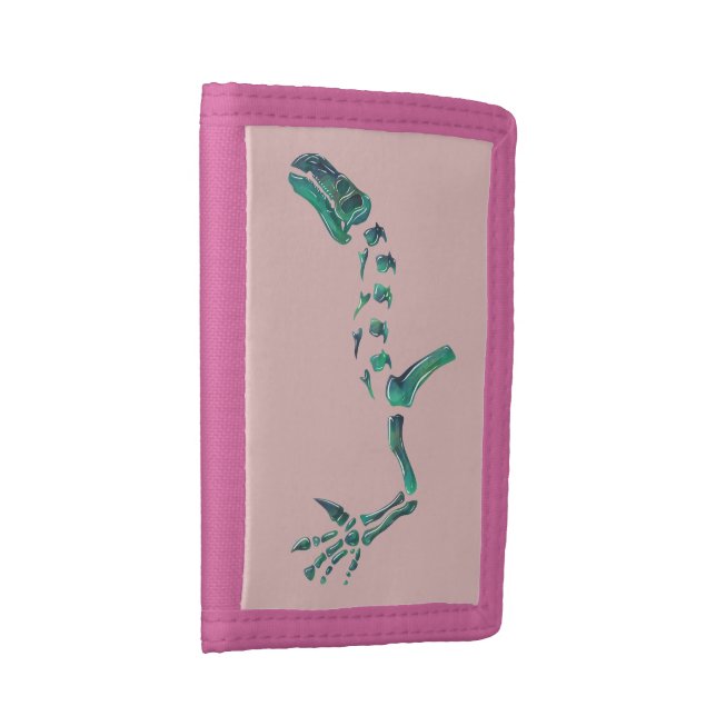 Opal Iguanodon Dinosaur Trifold Wallet (Side)