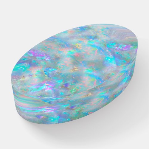 opal inspired texture paperweight