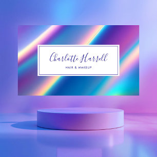 Opal Iridescent QR Code Beauty Pros Business Card