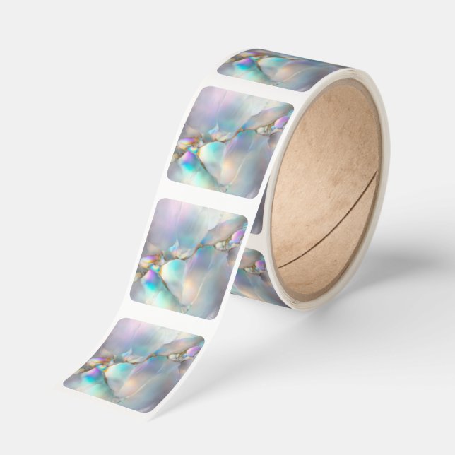 Opal Iridescent    Square Sticker (Roll)