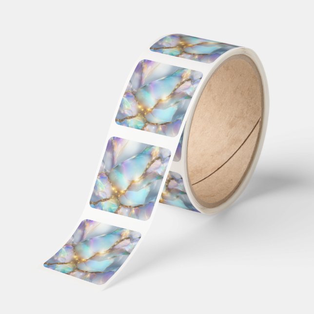 Opal Iridescent    Square Sticker (Roll)